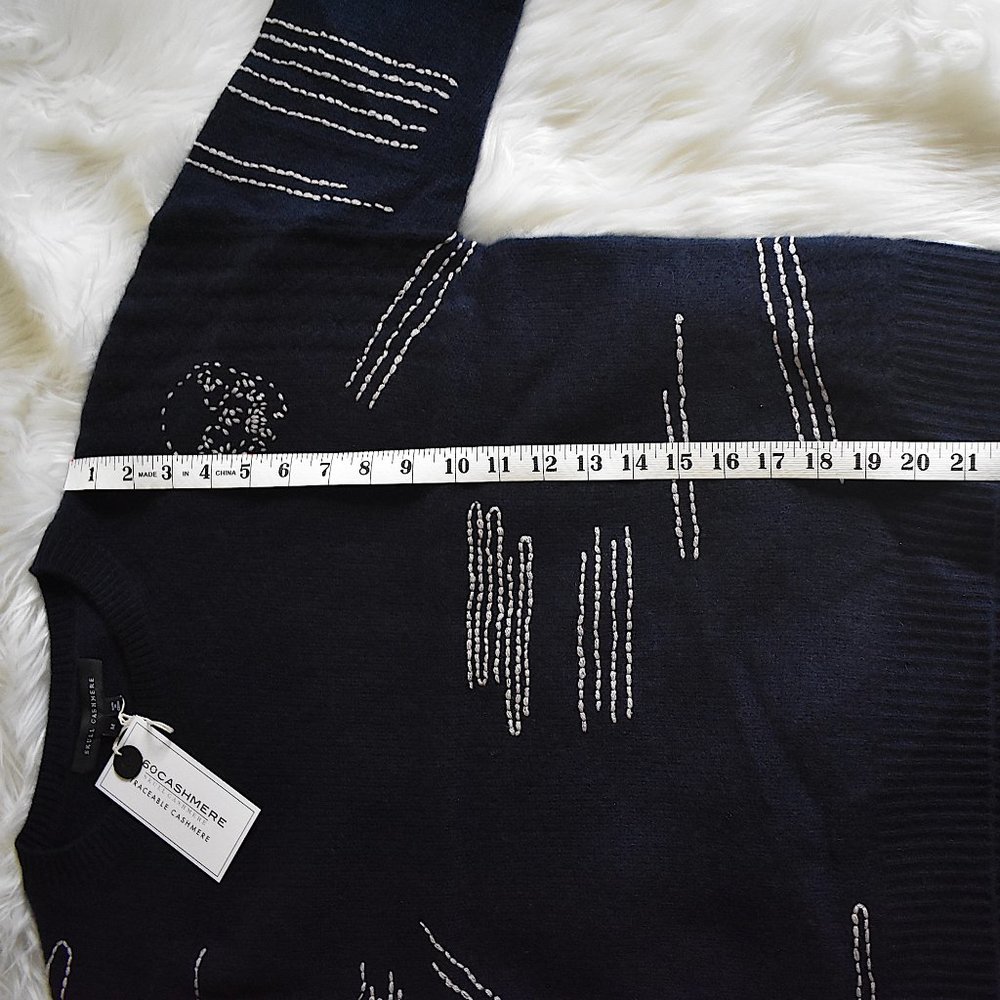 Skull Cashmere | Parket Cable Stitch Crew Sweater - Picture 10 of 12